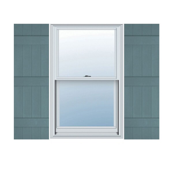 Ekena Millwork Lifetime Vinyl, Standard Four Board Joined, Board-n-Batten Shutters, LJ4S14X06700WB, PR LJ4S14X06700WB - main